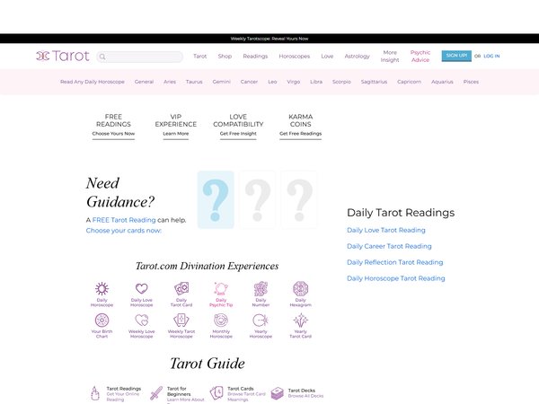 tarot.com preview